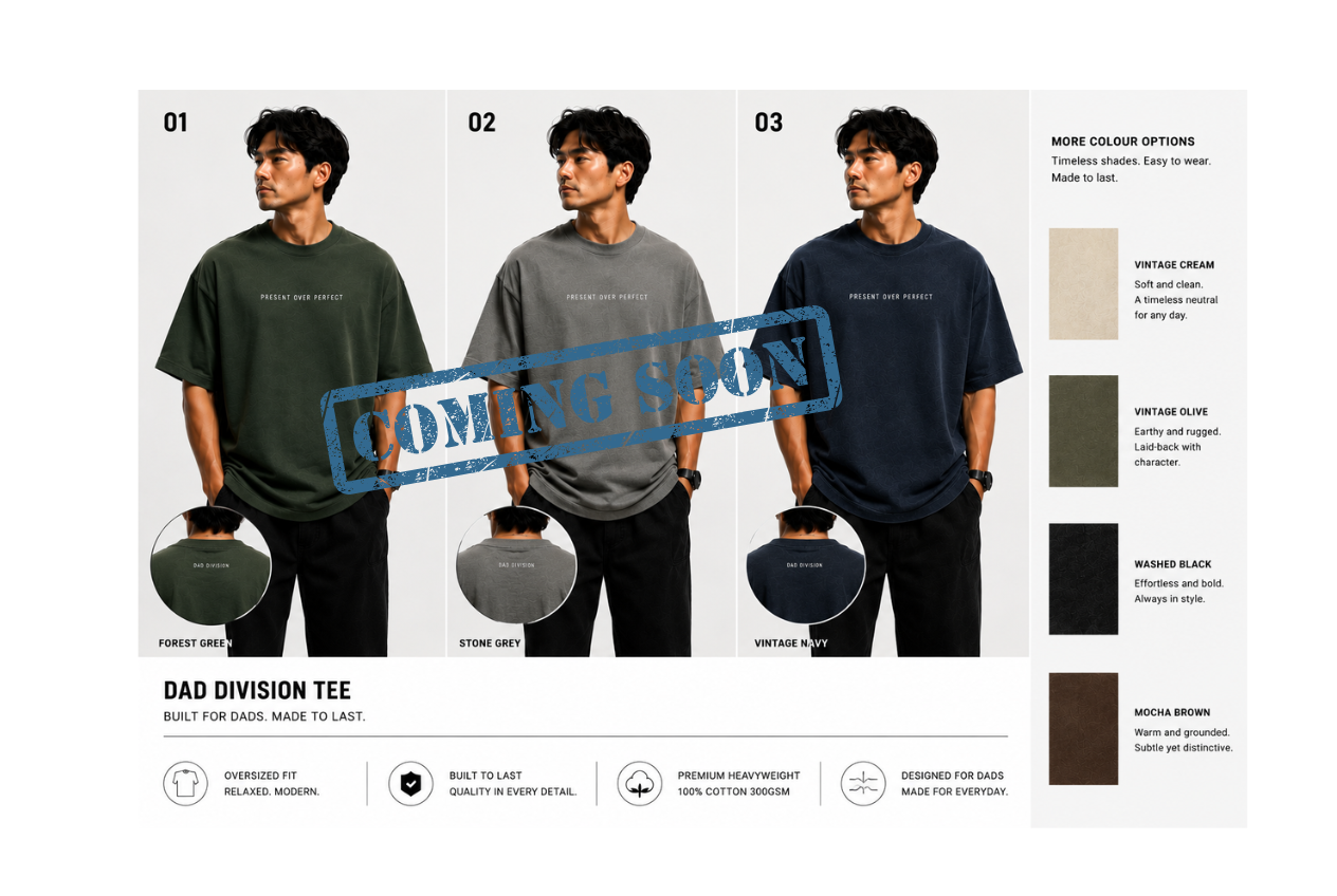 Oversized Premium Dad Division T-Shirt - Vintage Olive