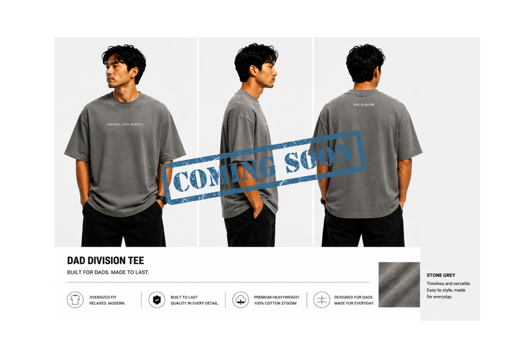 Oversized Premium Dad Division T-Shirt - Vintage Olive