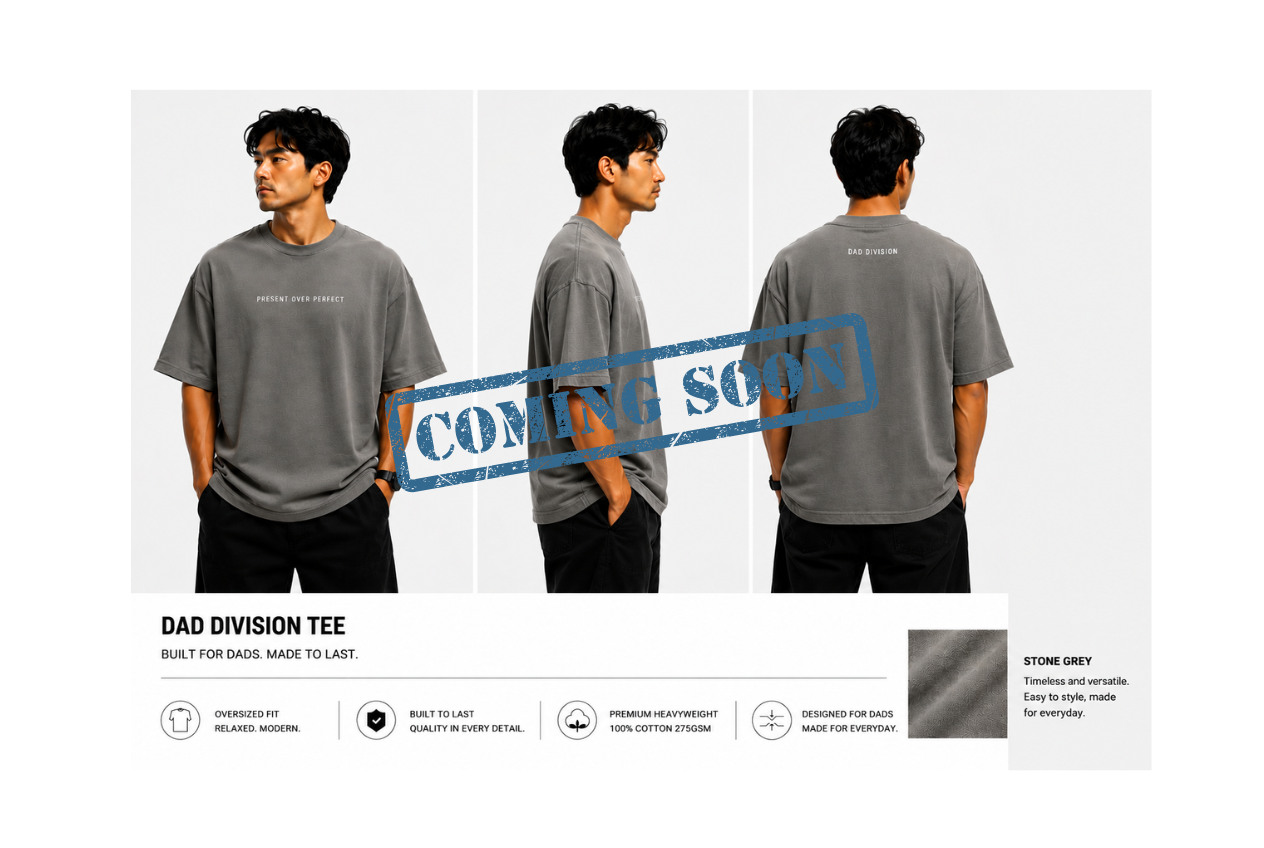Oversized Premium Dad Division T-Shirt - Vintage Olive